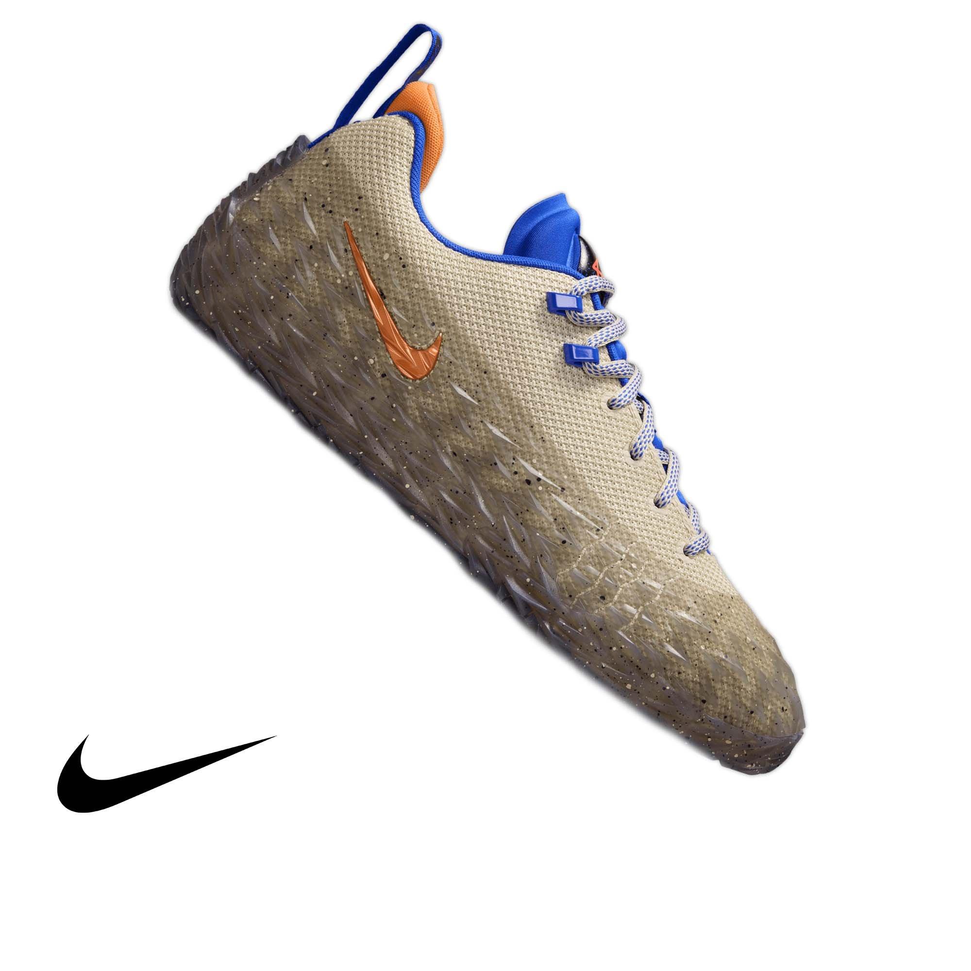 Nike S.T. Charge "Rugged" Men's Basketball Shoe - RATTAN/BRIGHT MANDARIN/HYPER ROYAL